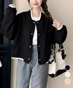 【35%OFFクーポンで,2853円】ライトクロップドブルゾンレディース韓国風 シングルブレストジャケット ショートジャケット 大人カジュアル 通勤通学 ブルゾン スタジャン 無地 韓国ファッション miniministore 98QYILI-001