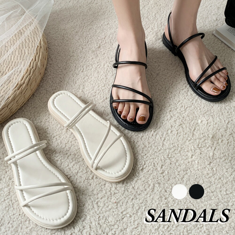 【最大50%OFFクーポンで,1895円】サンダル ストラップ 夏 レディース靴 韓国 ミュールサンダル ビーチサンダル カジュアル フェミニン ガーリー 大人可愛い シューズ 軽量 美脚 miniministore 99YYXC-019のサムネイル