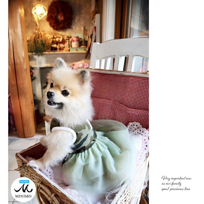 カモフラージュ チュール ワンピース XL 大寸 犬 犬服 春夏 いぬの服 犬の服 春 夏 服 ドッグウェア ドッグウエア ペット服 ペットウェア お洒落 ペットウエア 犬洋服 犬用服 小型犬 女の子 男の子 チワワ おしゃれ かわいい 可愛い ミニモ MINIMO