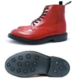 正規品トリッカーズカントリーブーツブーツウィングチップTricker'sMALTON(モルトン)M2508レッドダイナイトソールfitting5BOOTS紳士靴ウイングチップブーツメンズ送料無料