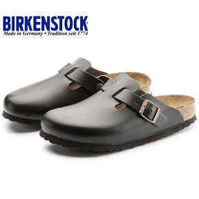 ●● ビルケンシュトック ボストン 正規品 BIRKENSTOCK BOSTON レザー 260221 260223 ［ハンターブラウン］ ソフトフットベッド クロッグ サンダル メンズ レディース 送料無料