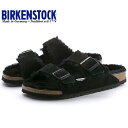 ●● ビルケンシュトック アリゾナ サンダル 正規品 BIRKENSTOCK ARIZONA 752661 752663 ［ファーライナーブラック］ メンズ レディース リアルファー シープスキン カジュアルシューズ BIRKEN STOCK 送料無料