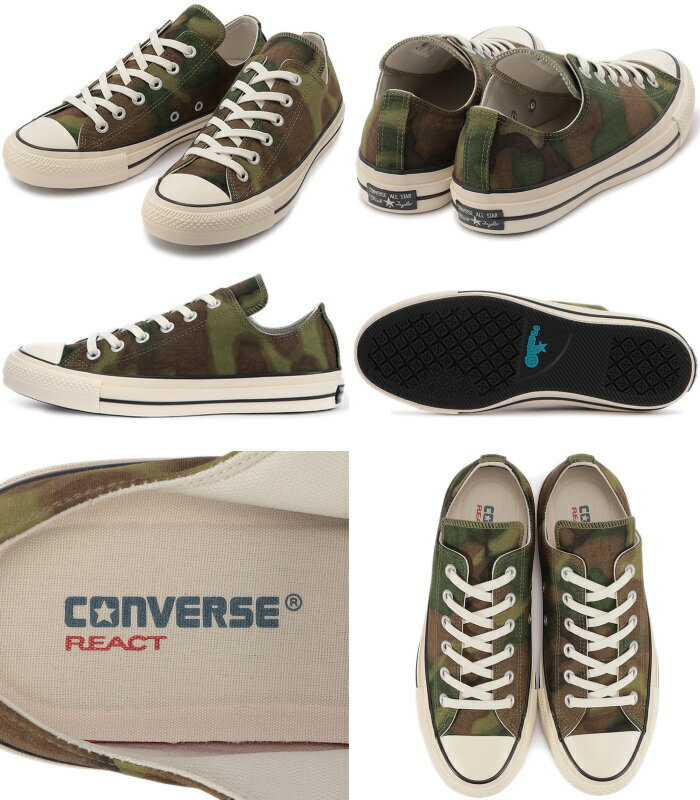 【エントリーでポイント最大43.5倍】 【SALE：10％OFF】 コンバース オールスター 100周年 ローカット CONVERSE ALL STAR 100 GRADATIONCAMO OX グラデーションカモ カモフラ 迷彩 スニーカー メンズ コットン 正規品 送料無料 2021秋冬新作