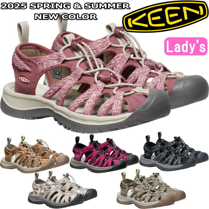 【お買い物マラソンポイントアップ5倍】 キーン ウィスパー レディース KEEN WHISPER 正規品 スポーツサンダル アウトドア サンダル ビーチサンダル キャンプ スニーカー カジュアル タウンユース スポーツ レジャー 海 川 山 水陸両用 送料無料 2024春夏新作のサムネイル