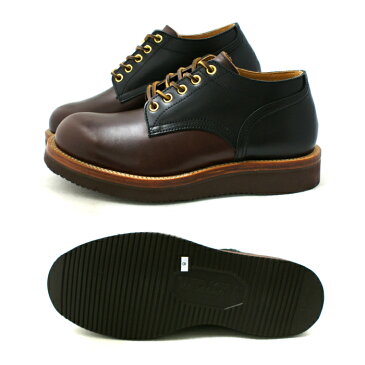 Locking Shoes ロッキングシューズ by FootMonkey フットモンキー 5HOLE OXFORD SHOES 1015 5ホール オックスフォードシューズ ブラウンスムース×ブラックスムース 送料無料