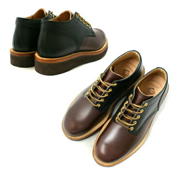 Locking Shoes ロッキングシューズ by FootMonkey フットモンキー 5HOLE OXFORD SHOES 1015 5ホール オックスフォードシューズ ブラウンスムース×ブラックスムース 送料無料