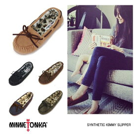 ミネトンカモカシン正規品別注MINNETONKASYNTHETICKIMMYSLIPPERレディーススリッパルームシューズヒョウ柄