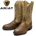 【SALE：40％OFF】 アリアット ウエスタンブーツ メンズ ARIAT ブーツ HERITAGE STOCKMAN WESTERN BOOT 10002247 カウボーイブーツ ワークブーツ 本革 ペコスブーツ 送料無料 【あす楽対応】