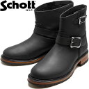 【お買い物マラソンポイントアップ5倍】 Schott ONE STAR SHORT ENGINEER BOOTS ショット ワンスター ショートエンジニアブーツ S25503 ブラック ワークブーツ メンズ 本革 エンジニア ブーツ レザー バイカーブーツ ミリタリーブーツ キャンプ 2024秋冬新作 送料無料