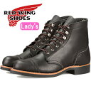 【お買い物マラソンポイントアップ5倍】 レッドウィング ブーツ レディース 本革 RED WING 3366 ［Black Boundary ］ IRON RANGE IRON RANGER アイアンレンジャー レースアップブーツ キャップトゥ ブラック バウンダリー ワークブーツ 送料無料 【交換片道送料無料】