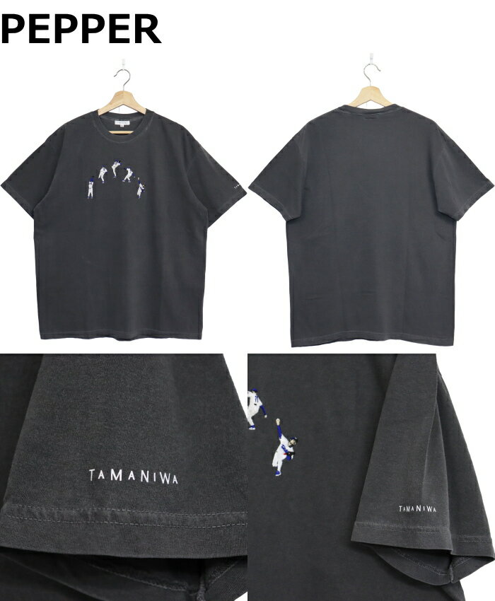 タマニワ 野球 TAMANIWA Tシャツ TMNW-221 TORNADO TEE 野球刺繍Tシャツ クルーネック 半袖Tシャツ メンズ レディース 半袖 トップス 夏 アメカジ クルーネックTシャツ メンズTシャツ プレゼント ギフト 送料無料 12時までは当日配送 2