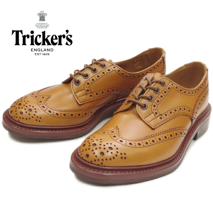 【お買い物マラソンポイントアップ5倍】 正規品 トリッカーズ バートン Tricker's BOURTON 5633 エーコン ウィングチップシューズ カントリーシューズ ダイナイトソール ビジネスシューズ メンズ 本革 ローカット 送料無料 【あす楽対応】