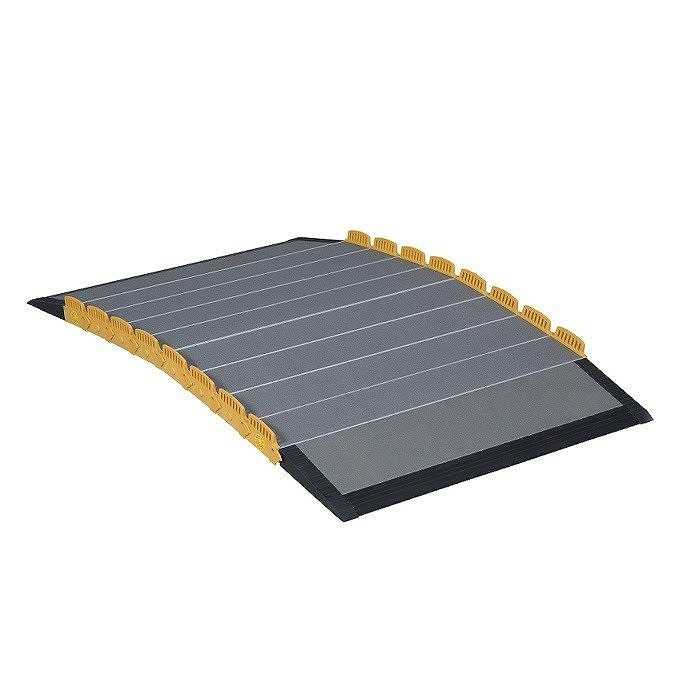 在庫あり】介護 屋外 軽量 車いすスロープ 折りたたみ 玄関 階段 段差 敷居にも使える 後付け 車いす用スロープ 段ない・ス ロールタイプ 270cm 630-270 シコク