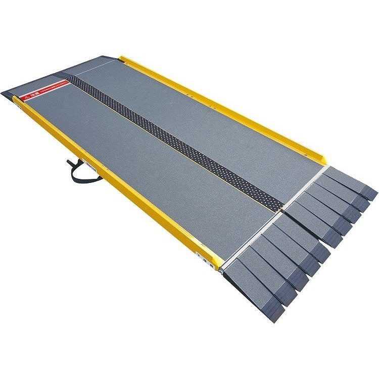 在庫あり】軽量 車いすスロープ 折りたたみ 玄関 階段 段差 後付け 車椅子用スロープ 段ない・スFK 240..