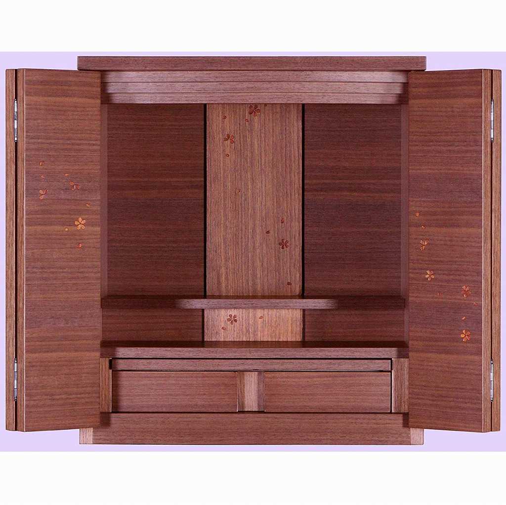 AWAモダン∬ Alba ウォールナット杢 上置 45×40×30 寸法：13×15