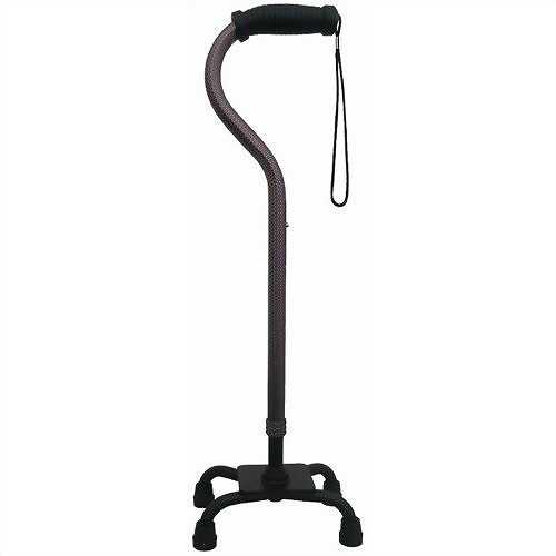 ささえ四点支持ステッキ 茶地・ドット R08007 ひまわり