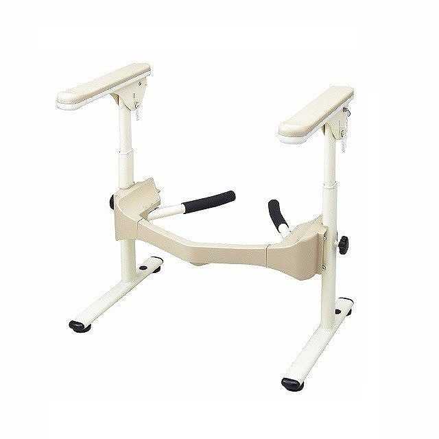 洋式トイレ用フレーム SUS-はねあげR-2 プラスチック製ひじ掛け533-068 アロン化成