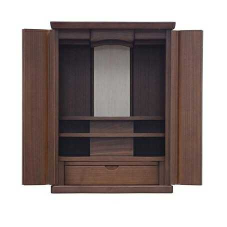 モダン仏壇 ミル ウォールナット 上置 18号