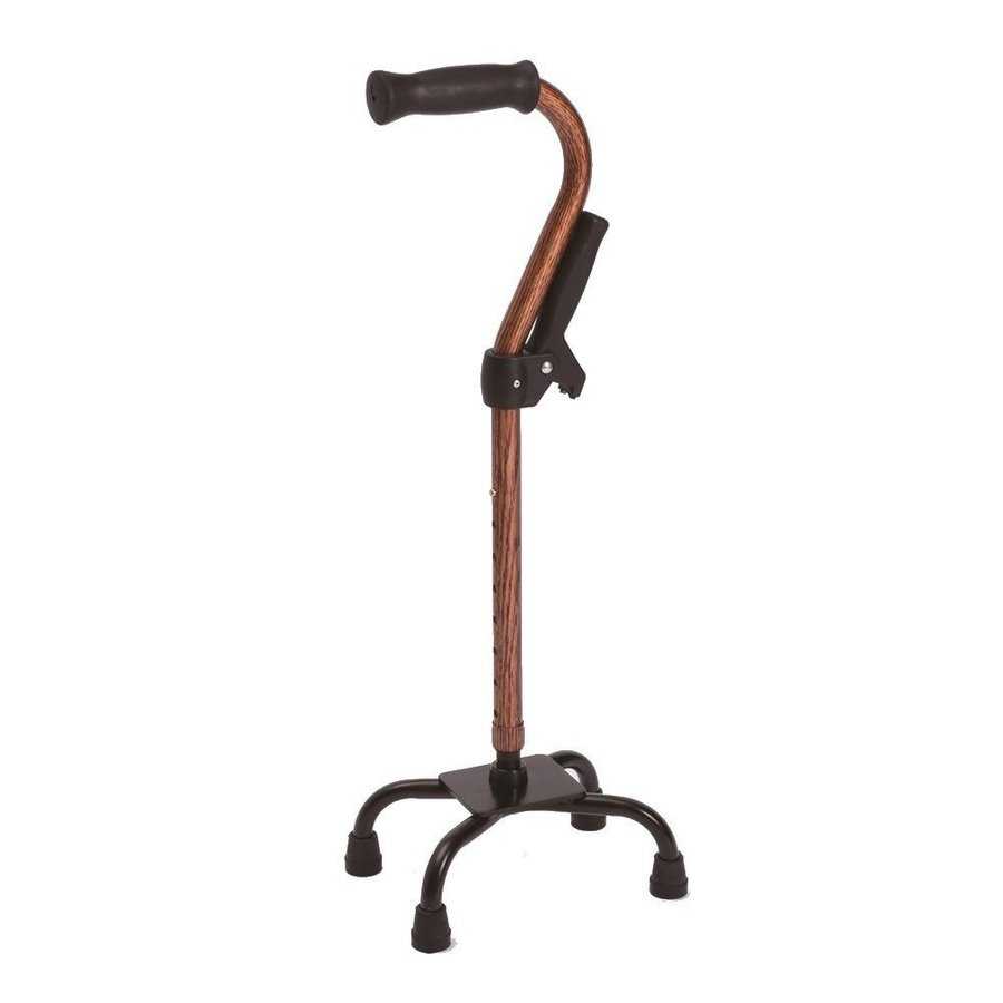 四点杖補助グリップ付 WB3802 木目ブラウン フジホーム