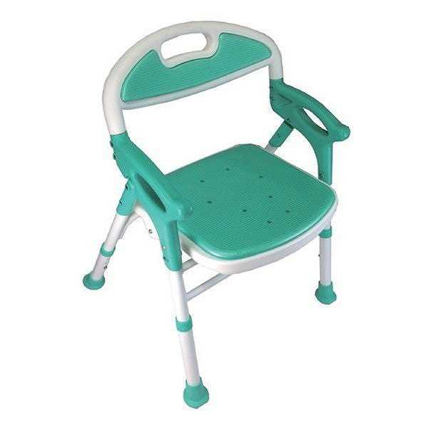 折りたたみシャワーチェアー楽湯 ライトグリーン 7550ST 島製作所