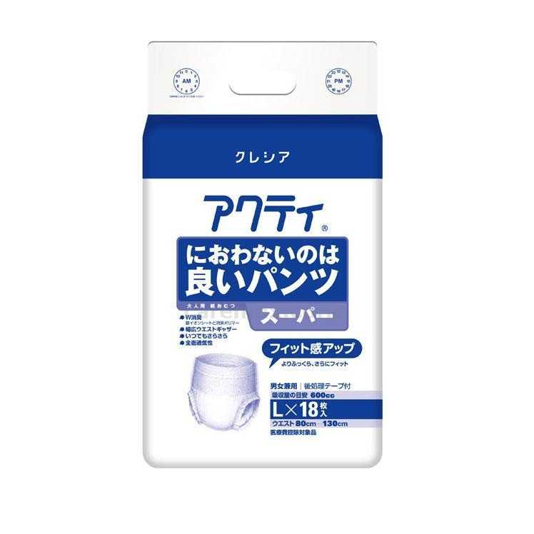 におわないのは良いパンツ スーパー Lサイズ 18枚×4袋 84801 日本製紙クレシア