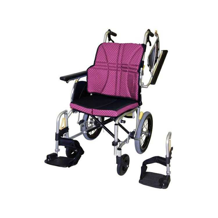 ウルトラシリーズ 車椅子 介助式 エアリータイヤ仕様 NAH-U2W ワイン 日進医療器