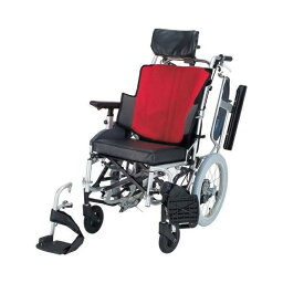 ティルト車椅子 介助式 座王 NAH-F5 座幅40cm ワインレッド 日進医療器