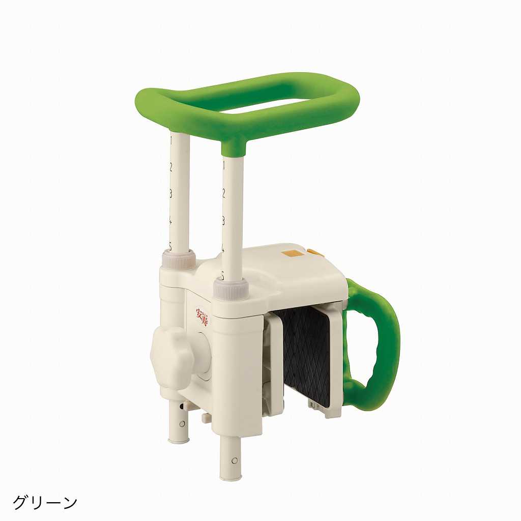 お風呂 手すり 後付け 介護 高さ調節付浴槽手すり UST-130N グリーン 536-618 アロン化成