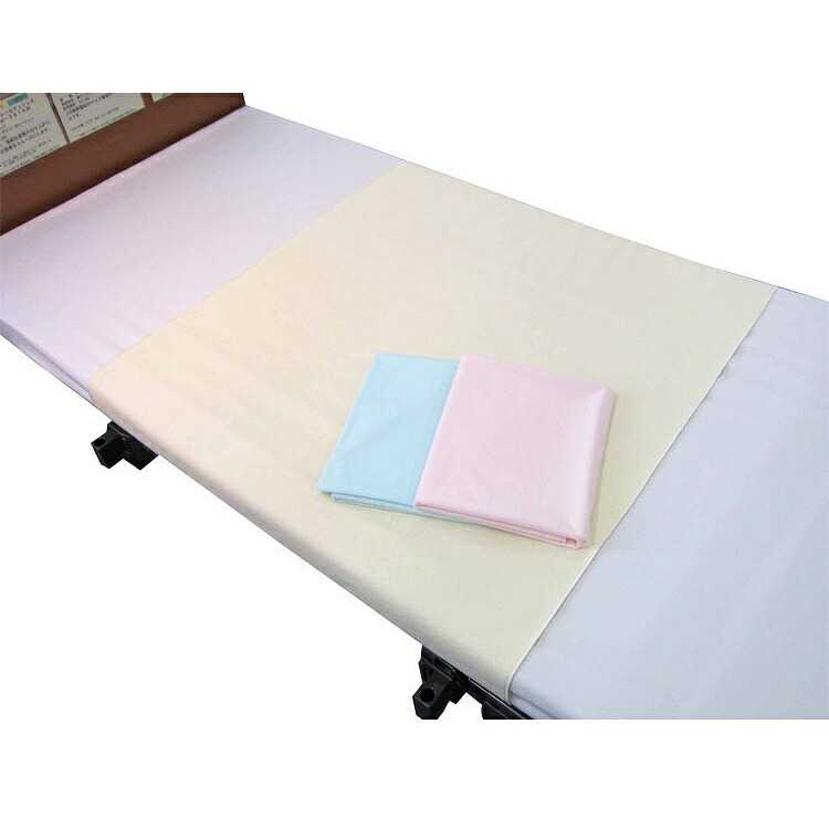 2枚入り パイル地防水シーツ/2101 サックス 萬楽