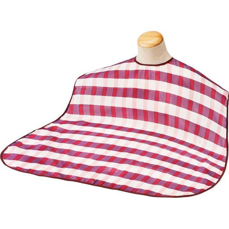 ソフラピレンエプロン ボーダーチェック/102300 ピンク 竹虎 ヒューマンケア事業部