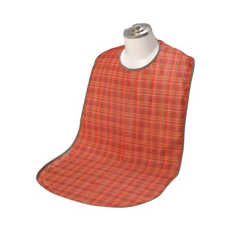 ソフラピレンエプロン チェック 2WAYタイプ/102281 オレンジ 竹虎 ヒューマンケア事業部