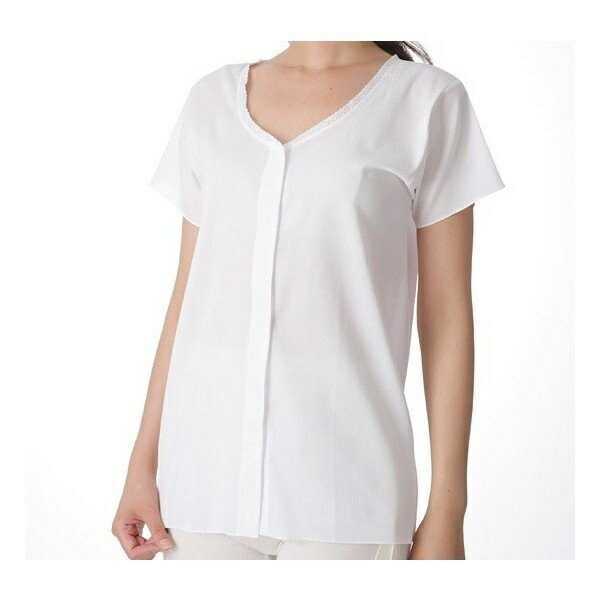 セット販売 ワンタッチ肌着 前開き半袖 婦人用/CH-3 M ホワイト×3着 神戸生絲