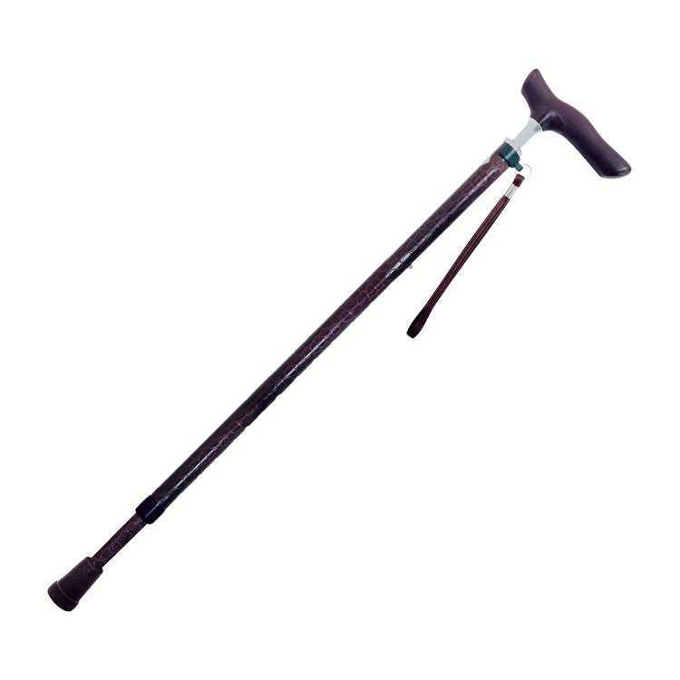 伸縮ジョイントレザーステッキ/69-NL1 ブラウン 島製作所