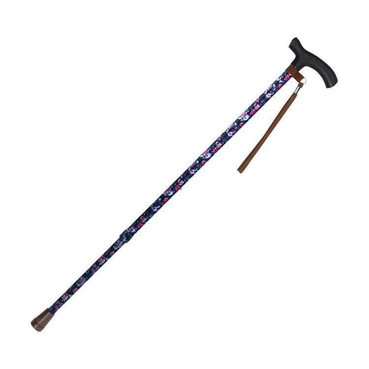 伸縮ステッキA/92-F2 花柄BK 島製作所