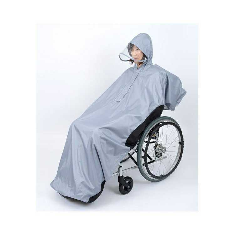 総裏メッシュ付RAKUレイン/SR-100SL L シルバー 笑和