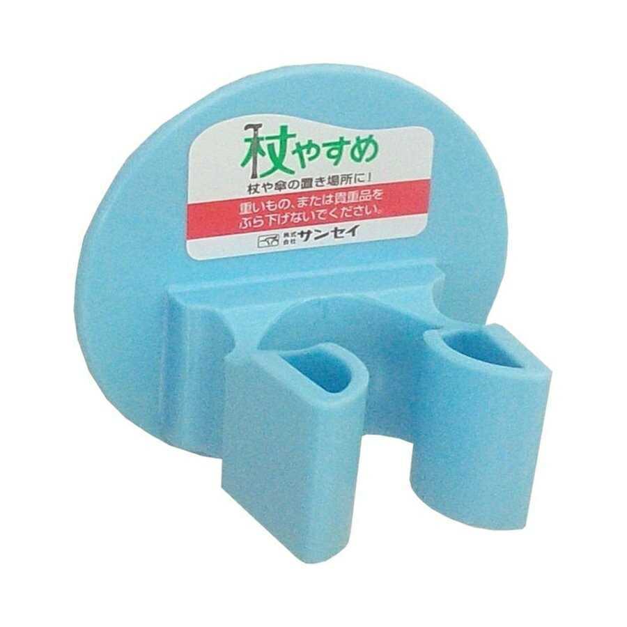 ・杖や傘をちょっと置きたい場所に、ホルダーがあれば倒れる心配がありません。 ・壁に穴を開けなくても、粘着シールだけで簡単に取り付けられます。 ・軟らかいエラストマー素材を使っているので、杖が傷つきません。 ●サイズ／幅8×奥行8cm ●杖適応サイズ径／16〜25mm ●重さ／48g ●材質／エラストマー ●生産国／日本 ●粘着タイプ ※フックには重いものをぶら下げないでください。