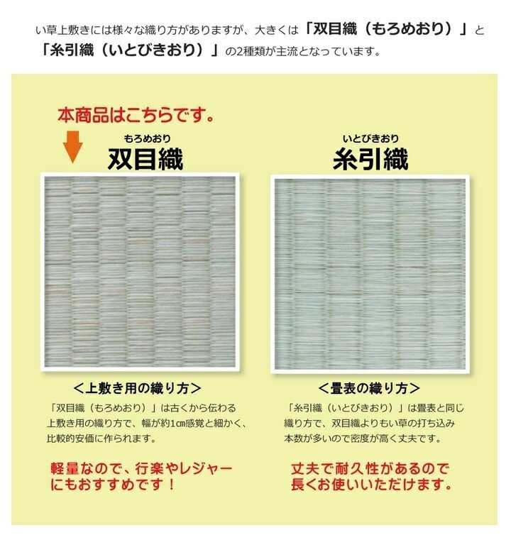 純国産 い草 上敷き カーペット 双目織 ほほえみ 本間8畳 約382×382cm イケヒコ [2]