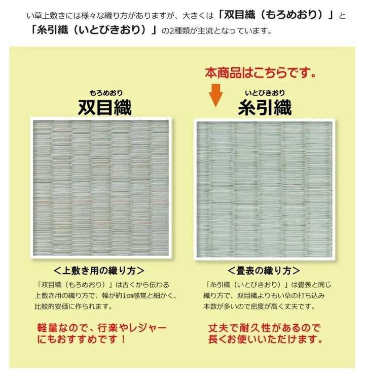 純国産い草上敷きカーペット糸引織『梅花』江戸間8畳(約352times;352cm)<イケヒコ>
