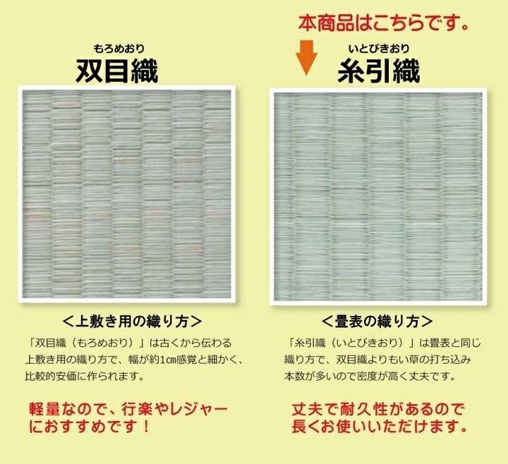 純国産 減農薬栽培 い草 上敷き カーペット 糸引織 西陣 江戸間10畳 約440×352cm 熊本県八代産イ草使用 イケヒコ [3]