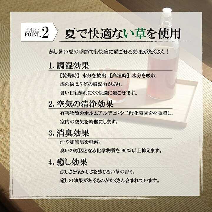 い草 い草マット 国産 ごろ寝マット フリーマット 枕付 ブラウン シングル マット 約90×200cm 枕 約40×20cm イケヒコ [3]