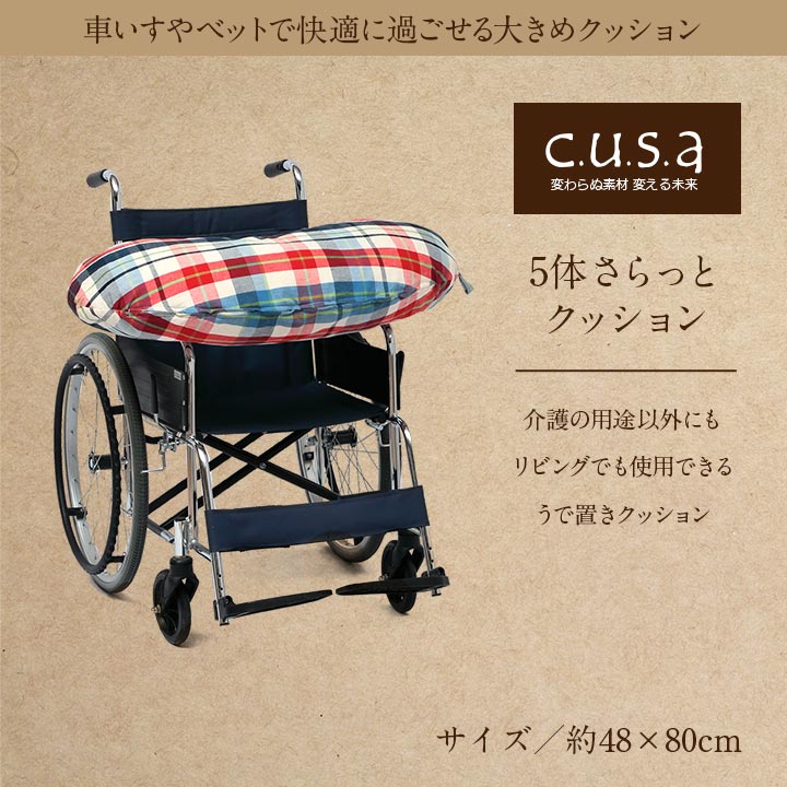 介護 サポート ヘルスケア クッション 車いす用 約48×80cm イケヒコ