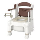 ポータブルトイレFX-30 らくゾウくん アースブラウン 標準 532-956 アロン化成(4)