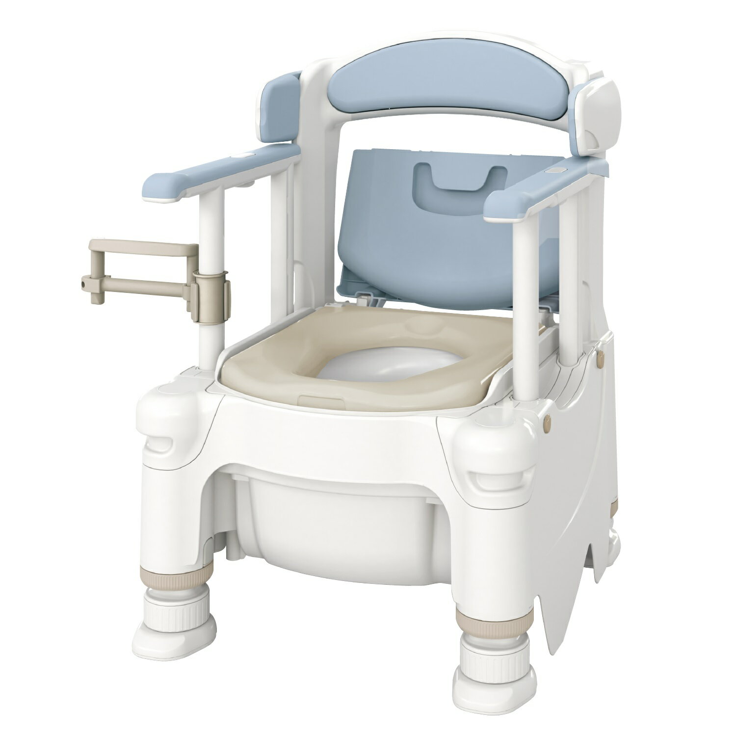 ポータブルトイレFX-30 らくゾウくん ミストブルー ソフト・脱臭 アロン化成