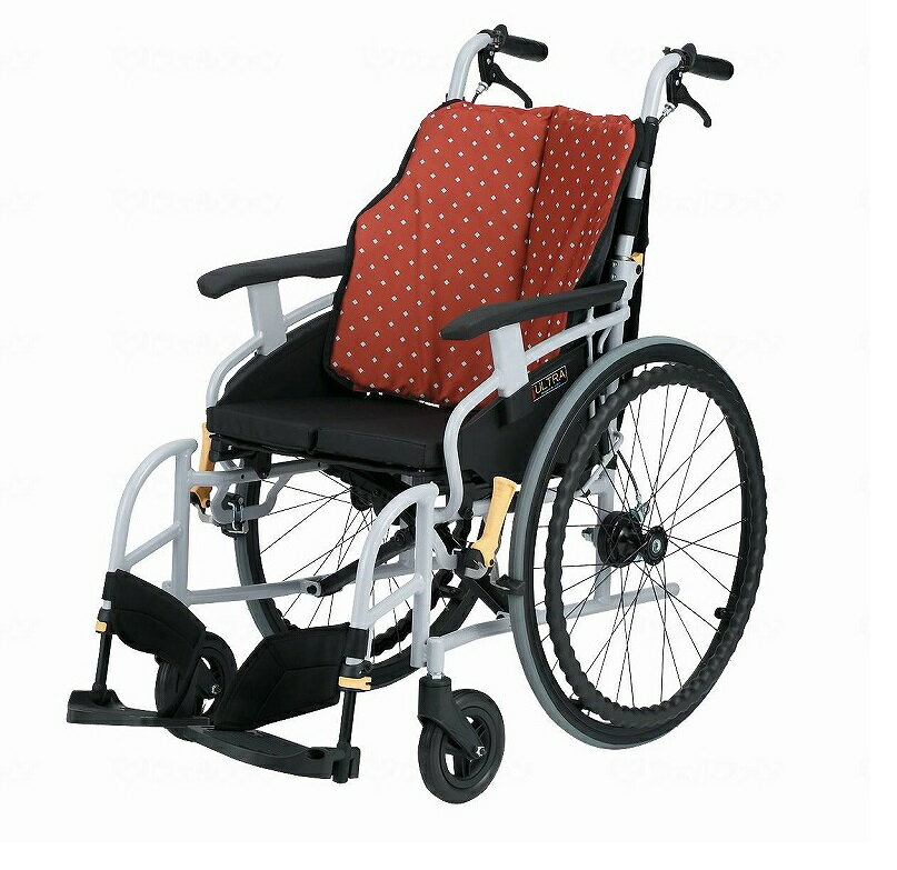 車椅子 車いす Uシン・ウルトラシリーズ 標準 自走用 NA-SU1 カキチャ 柿茶 40 日進医療器