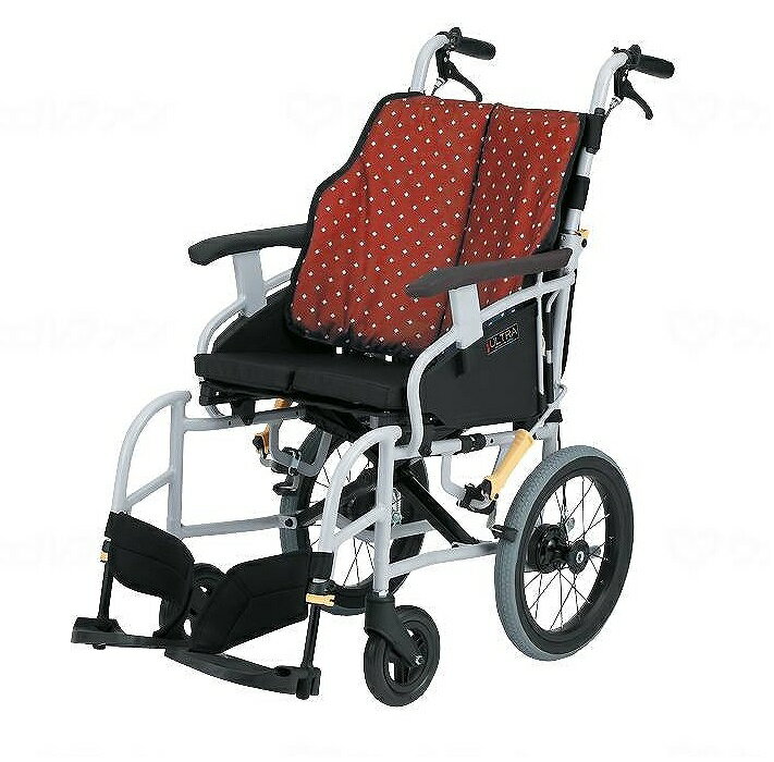 車椅子 車いす Uシン・ウルトラシリーズ 標準 介助用 NAH-SU1 カキチャ 柿茶 40 日進医療器