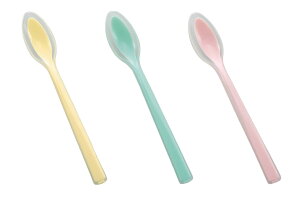 メール便出荷 ソフトゴムスプーン シリコン一体タイプ 3色 深型 1本 おかゆ 重湯 介護 離乳食 食洗機対応 斉藤工業