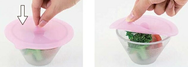 メール便出荷 プットカバー 大 φ125×22.5Hmm 乳白色 ピンク 1点 食品 フード カバー シリコン 食洗機可 台和