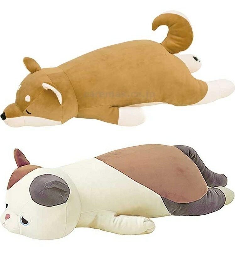 プレミアム ねむねむ アニマルズ 抱きまくら Lサイズ 2種 犬 ネコ りぶはあと