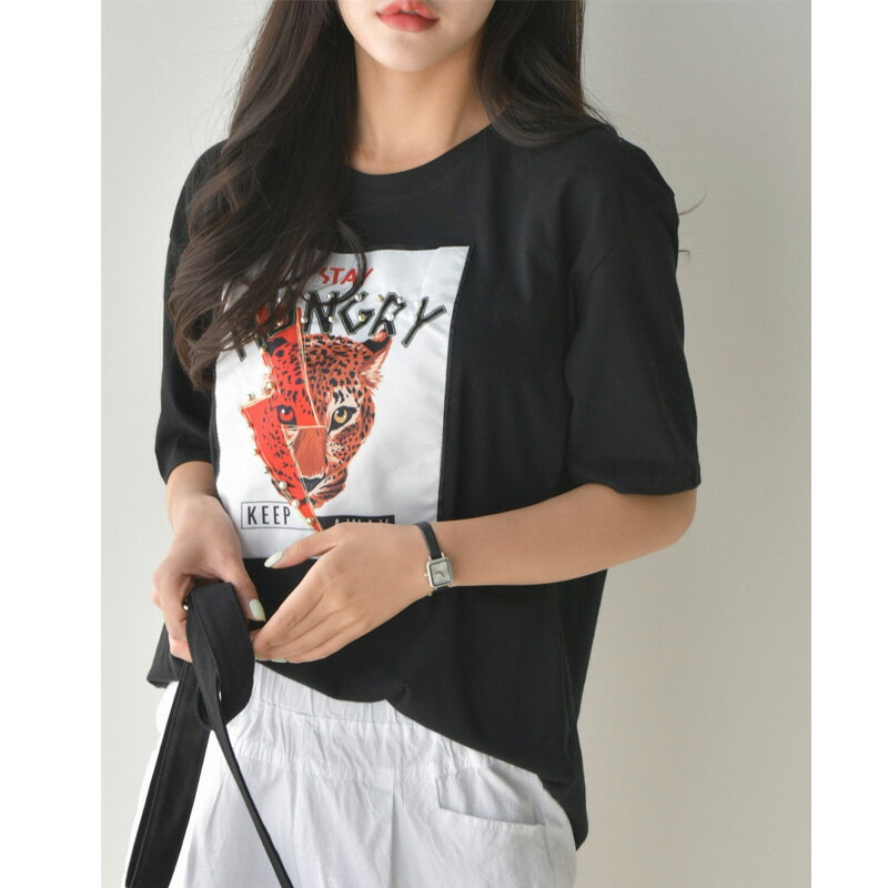 Tシャツ カットソー 半袖 チーターイラスト&...の紹介画像3