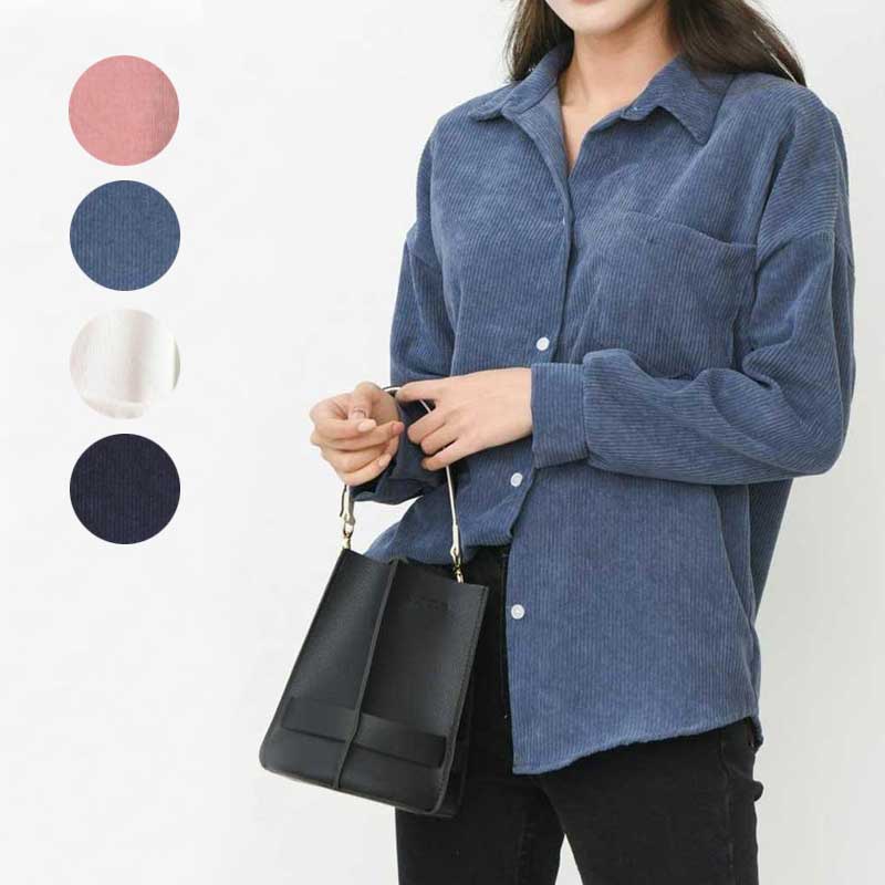 Long-Sleeved - コーデュロイ長袖シャツ パンツ シャツジャケット トップス